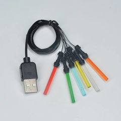 LED Small Lightsaber Bit Light for Star Wars Minifigures (1-in-1 USB Powered)