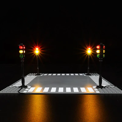 LED Street Traffic Signal Light Set for LEGO® City Series