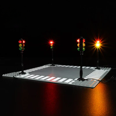 LED Street Traffic Signal Light Set for LEGO® City Series