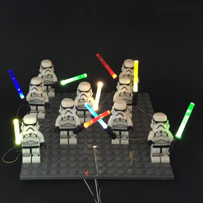 LED Lightsaber Bit Lights for LEGO® Star Wars Minifigures
