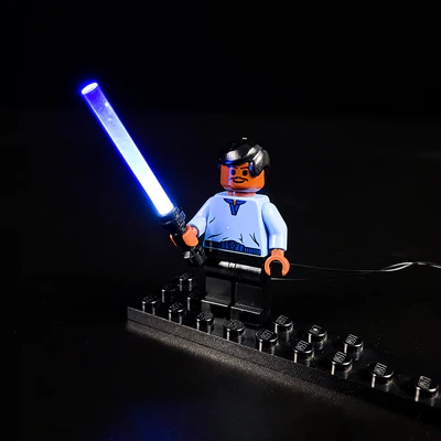 LED Small Lightsaber Bit Light for Star Wars Minifigures (1-in-1 USB Powered)