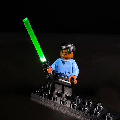 LED Small Lightsaber Bit Light for Star Wars Minifigures (1-in-1 USB Powered)