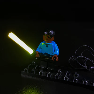 LED Small Lightsaber Bit Light for Star Wars Minifigures (1-in-1 USB Powered)