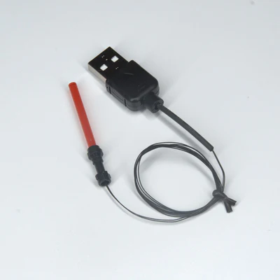 LED Small Lightsaber Bit Light for Star Wars Minifigures (1-in-1 USB Powered)