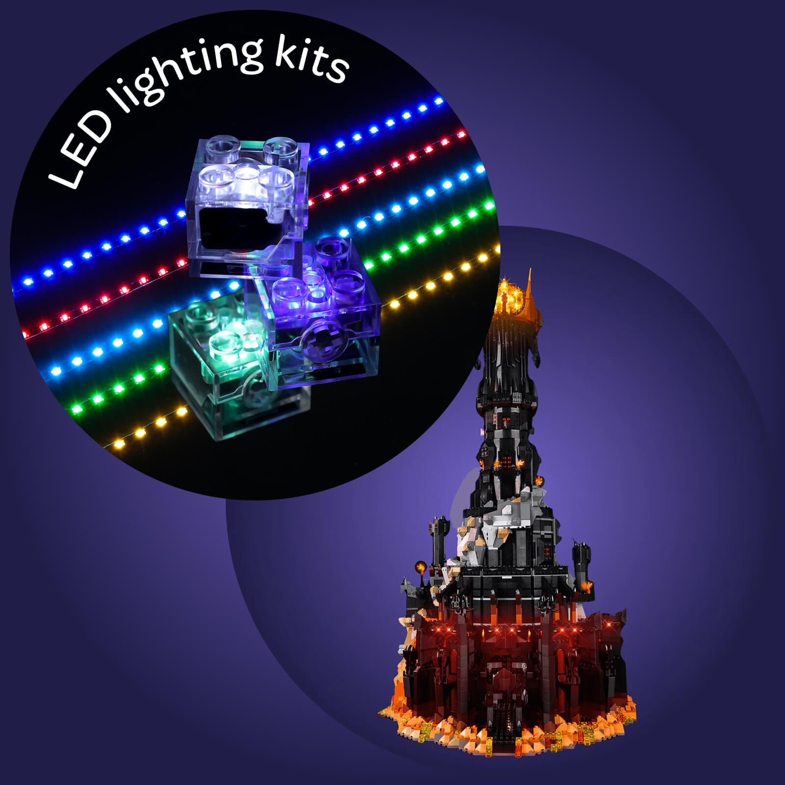 Light Kit For The Lord of the Rings: Barad-dûr™ 10333