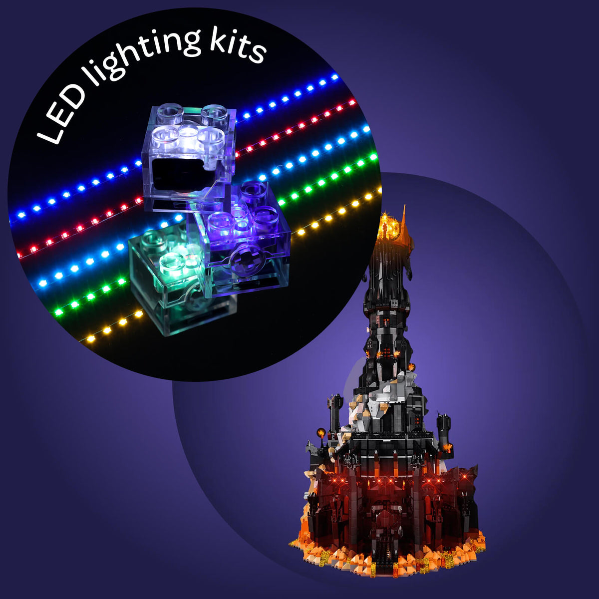 Light Kit For The Lord of the Rings: Barad-dûr™ 10333