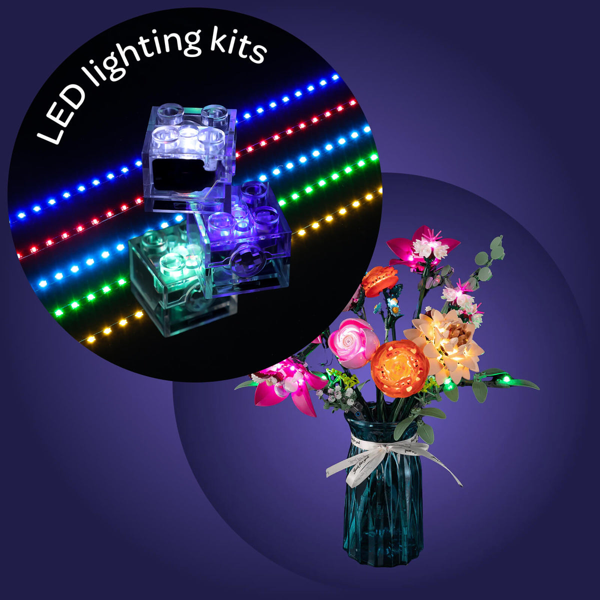 Light Kit For Pretty Pink Flower Bouquet 10342